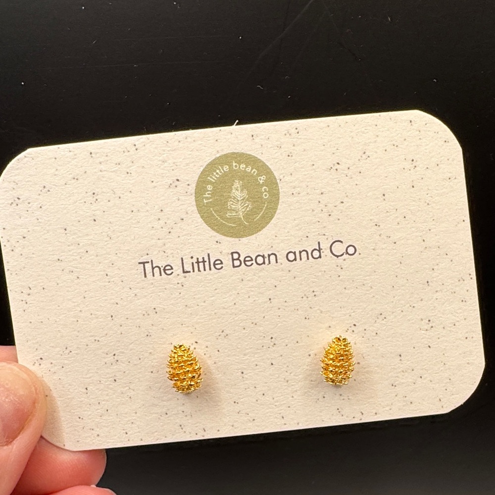 **FINAL PRICE** Gold Pinecone Earrings